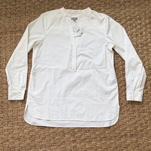J. Jill White Casual Button Down Shirt